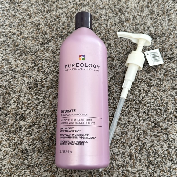 NWT Pureology Hydrate Shampoo Liter Bundle With Pump 33.8 oz. SEALED - Picture 8 of 12